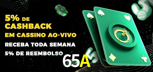 Promoções do cassino ao Vivo 65A